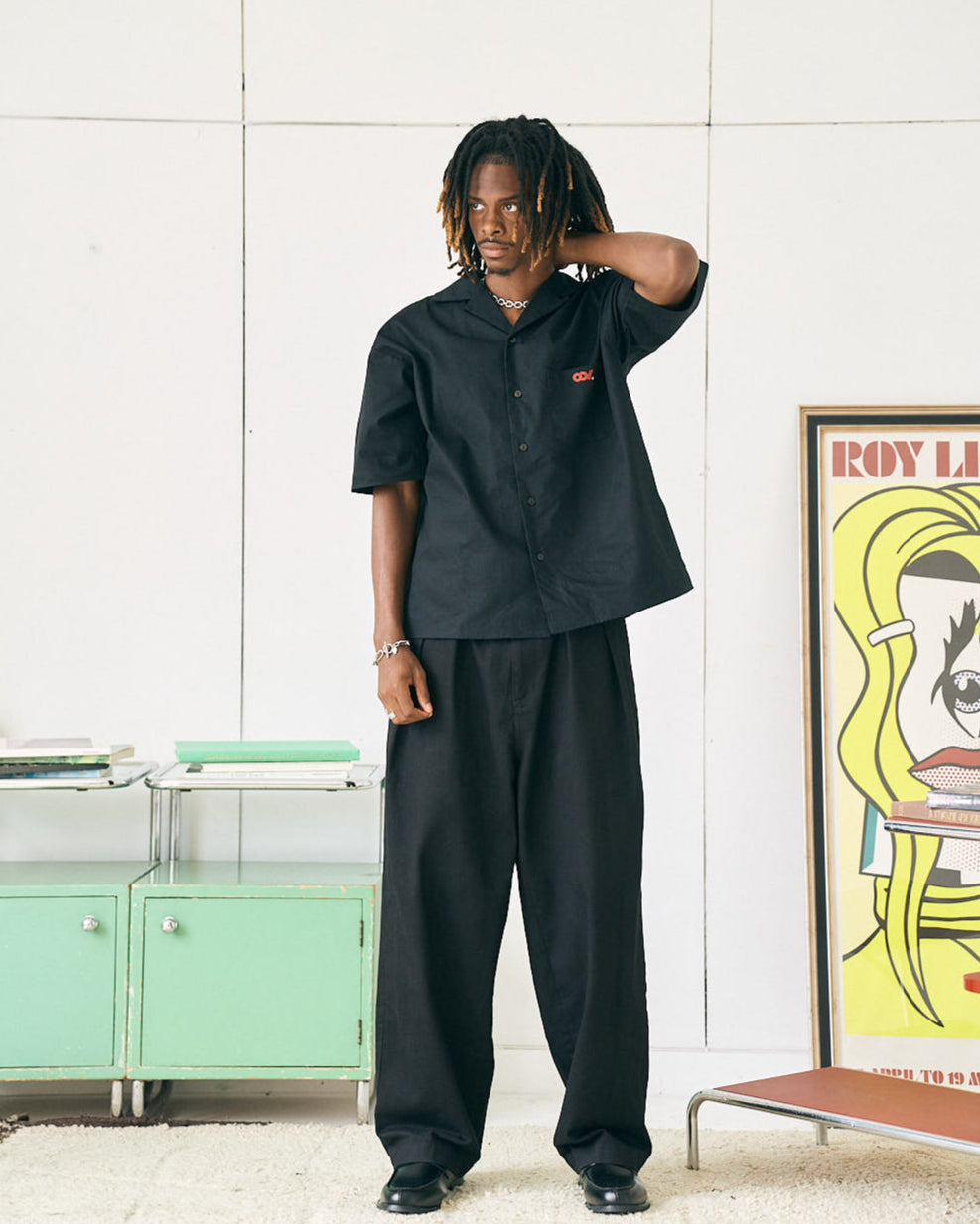 shirt Black Work shirt ODY シャツ 黒 ワークシャツ