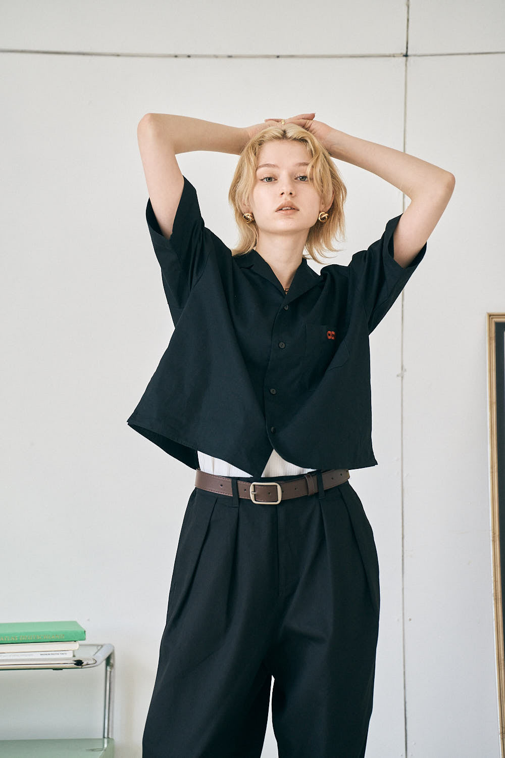 shirt Black Work shirt ODY シャツ 黒 ワークシャツ
