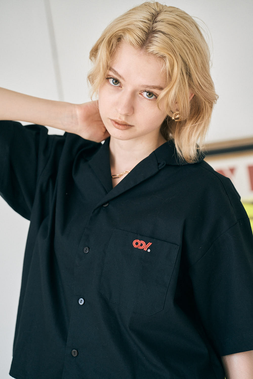 shirt Black Work shirt ODY シャツ 黒 ワークシャツ
