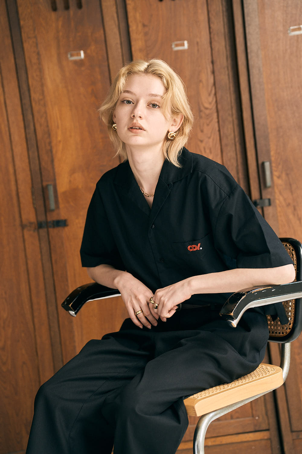 shirt Black Work shirt ODY シャツ 黒 ワークシャツ