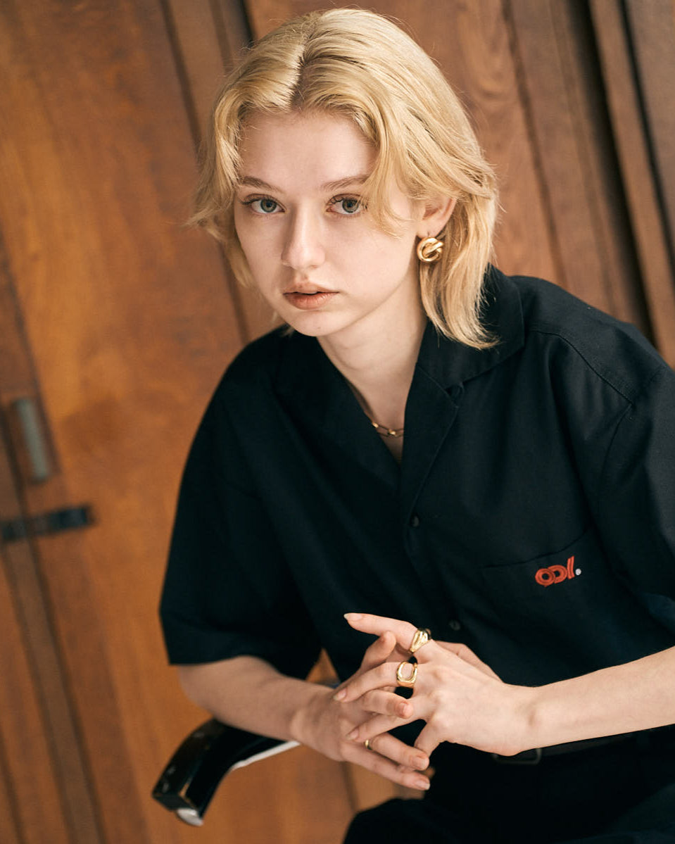 shirt Black Work shirt ODY シャツ 黒 ワークシャツ